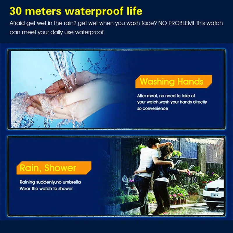 Men Sport Watch Multifunction Military Sports Watch Waterproof Luminous LED Digital Kids Watch Big Dial Student Electronic Watch